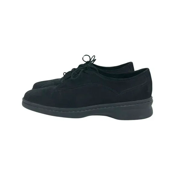 Clarks Oxford Shoes Womens 8.5 M Black Suede Leather - Picture 3 of 9